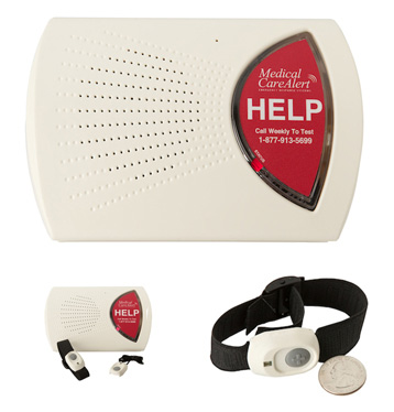elderly medical alert system with two buttons
