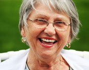 woman with elderly medical alarm bracelet