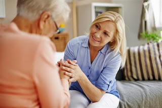 Mother and daughter talk about getting a medical alert system from Medical Care Alert.