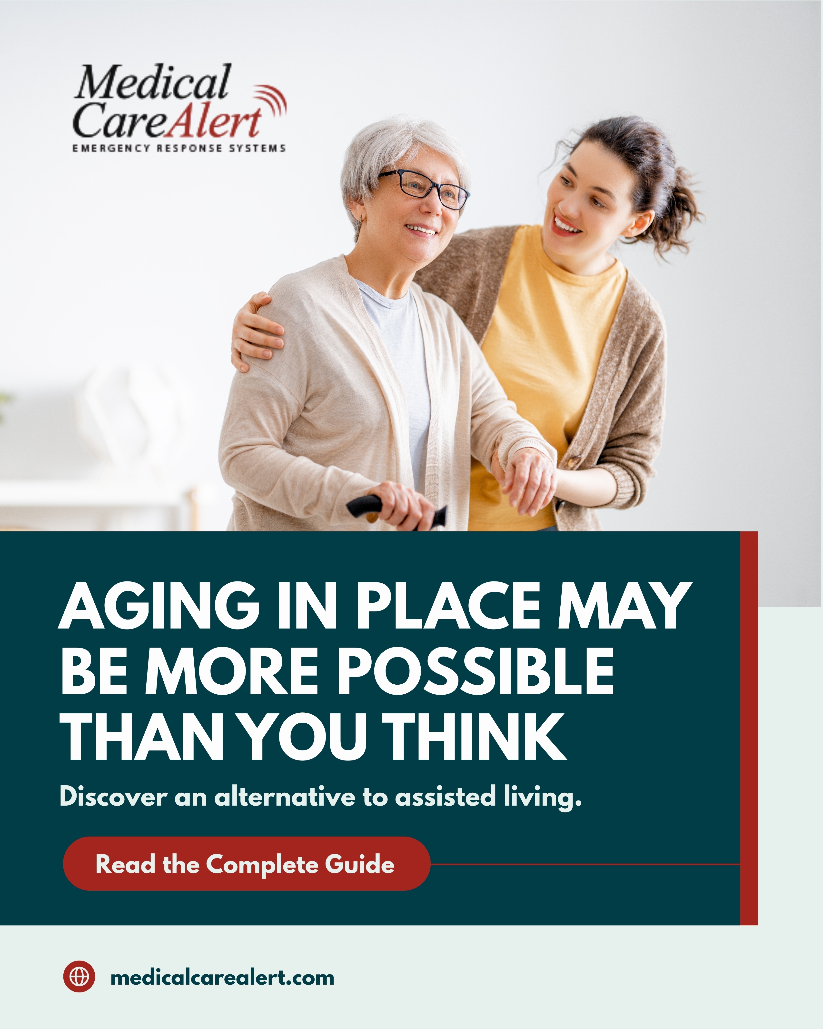 elderly woman with caregiver