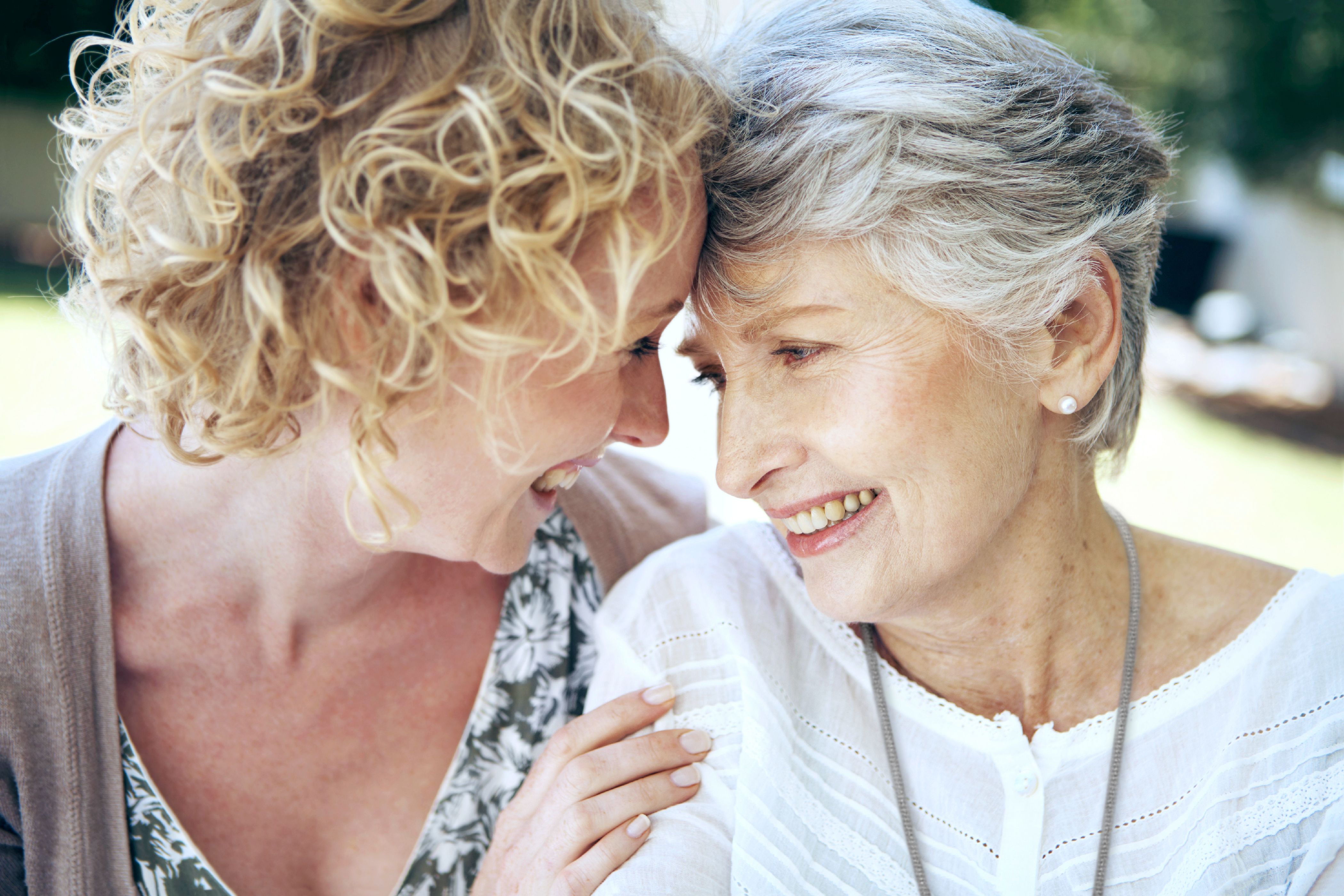 elderly women laughing